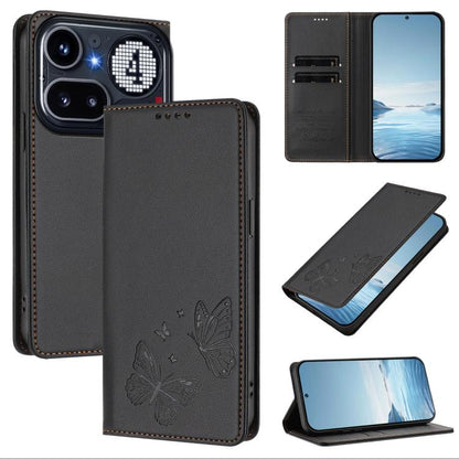 Strong Magnetic Dual Butterfly RFID Vegan Leather Phone Case, For Nothing Phone 4a Pro, For Nothing Phone 4a, For Nothing Phone 3a Lite, For Nothing Phone 3, For Nothing CMF Phone 2 Pro, For Nothing Phone 3a, For Nothing Phone 3a Pro                   ...