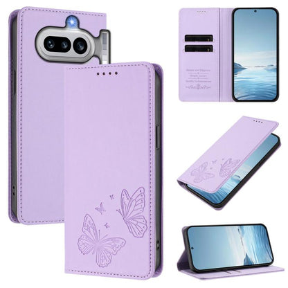 Strong Magnetic Dual Butterfly RFID Vegan Leather Phone Case, For Nothing Phone 4a Pro, For Nothing Phone 4a, For Nothing Phone 3a Lite, For Nothing Phone 3, For Nothing CMF Phone 2 Pro, For Nothing Phone 3a, For Nothing Phone 3a Pro                   ...