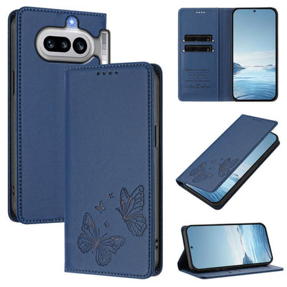 Strong Magnetic Dual Butterfly RFID Vegan Leather Phone Case, For Nothing Phone 4a Pro, For Nothing Phone 4a, For Nothing Phone 3a Lite, For Nothing Phone 3, For Nothing CMF Phone 2 Pro, For Nothing Phone 3a, For Nothing Phone 3a Pro                   ...