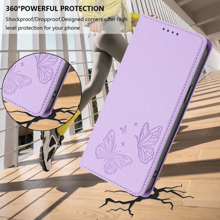 Strong Magnetic Dual Butterfly RFID Vegan Leather Phone Case, For Tecno Camon 20 Pro 5G, For Tecno Camon 20 / Camon 20 Pro 4G, For Tecno Spark 10 5G, For Tecno Spark 10 4G / Spark 10C, For Tecno Spark 10 Pro