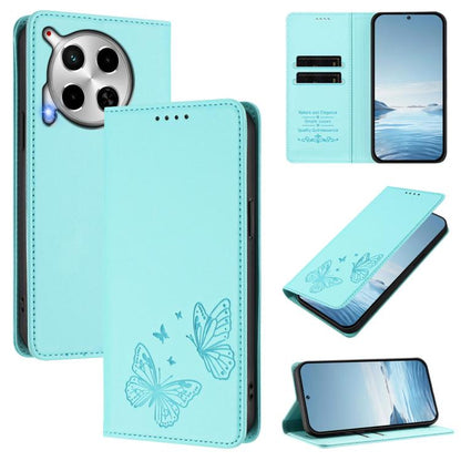Strong Magnetic Dual Butterfly RFID Vegan Leather Phone Case, For Tecno Pova 6 / Pova 6 Pro, For Tecno Camon 30 Pro, For Tecno Camon 30 4G / Camon 30 5G, For Tecno Spark 20 Pro+, For Tecno Spark 20 / Spark 20C / Spark Go 2024, For Tecno Pova 5 Pro     ...