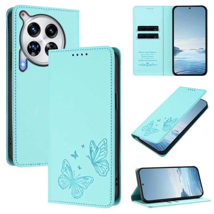 Strong Magnetic Dual Butterfly RFID Vegan Leather Phone Case, For Tecno Spark 30 5G / Pova 6 Neo 5G, For Tecno Pova 6 Neo 5G / Spark 30 5G, For Tecno Spark 30 Pro, For Tecno Spark 30 4G, For Tecno Spark 30C, For Tecno Spark 20 Pro 5G                   ...