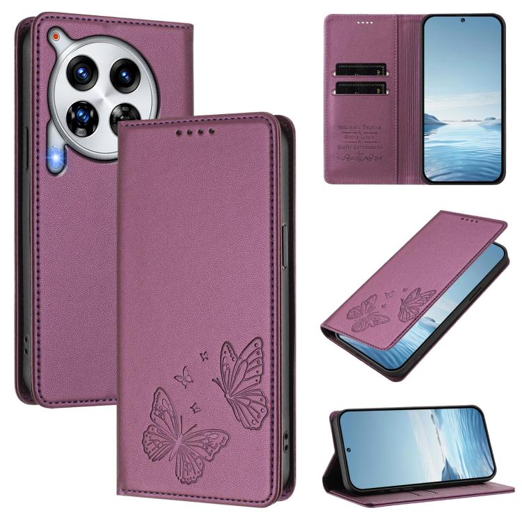Strong Magnetic Dual Butterfly RFID Vegan Leather Phone Case, For Tecno Spark 30 5G / Pova 6 Neo 5G, For Tecno Pova 6 Neo 5G / Spark 30 5G, For Tecno Spark 30 Pro, For Tecno Spark 30 4G, For Tecno Spark 30C, For Tecno Spark 20 Pro 5G                   ...