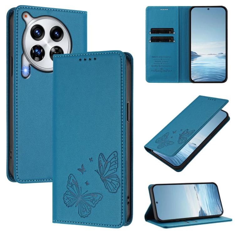 Strong Magnetic Dual Butterfly RFID Vegan Leather Phone Case, For Tecno Spark 30 5G / Pova 6 Neo 5G, For Tecno Pova 6 Neo 5G / Spark 30 5G, For Tecno Spark 30 Pro, For Tecno Spark 30 4G, For Tecno Spark 30C, For Tecno Spark 20 Pro 5G                   ...