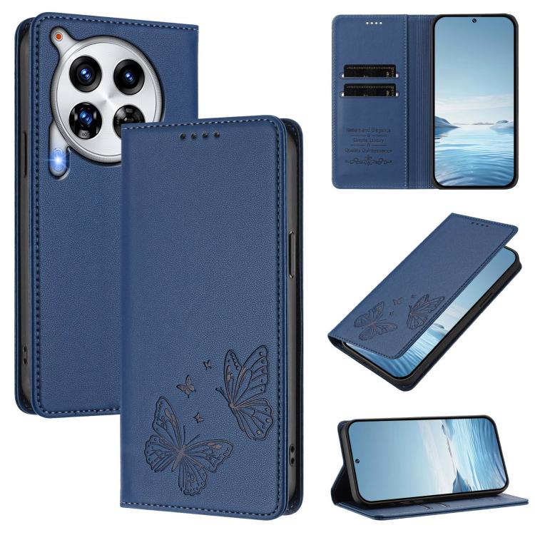 Strong Magnetic Dual Butterfly RFID Vegan Leather Phone Case, For Tecno Spark 30 5G / Pova 6 Neo 5G, For Tecno Pova 6 Neo 5G / Spark 30 5G, For Tecno Spark 30 Pro, For Tecno Spark 30 4G, For Tecno Spark 30C, For Tecno Spark 20 Pro 5G                   ...