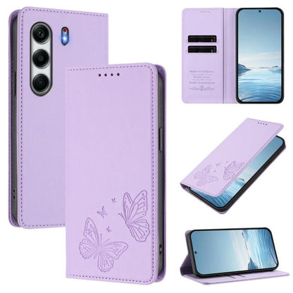 Strong Magnetic Dual Butterfly RFID Vegan Leather Phone Case, For Tecno Spark 40 Pro 4G, For Tecno Spark 40 4G, For Tecno Pova 7 Ultra 5G, For Tecno Pop 9 4G / Spark Go 1 / Spark Go 1S, For Tecno Camon 40 Pro 4G, For Tecno Camon 40 Premier             ...