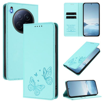 Strong Magnetic Dual Butterfly RFID Vegan Leather Phone Case, For Tecno Spark 40 Pro 4G, For Tecno Spark 40 4G, For Tecno Pova 7 Ultra 5G, For Tecno Pop 9 4G / Spark Go 1 / Spark Go 1S, For Tecno Camon 40 Pro 4G, For Tecno Camon 40 Premier             ...