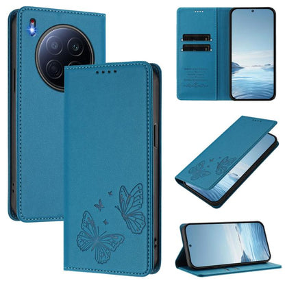 Strong Magnetic Dual Butterfly RFID Vegan Leather Phone Case, For Tecno Spark 40 Pro 4G, For Tecno Spark 40 4G, For Tecno Pova 7 Ultra 5G, For Tecno Pop 9 4G / Spark Go 1 / Spark Go 1S, For Tecno Camon 40 Pro 4G, For Tecno Camon 40 Premier             ...