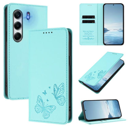 Strong Magnetic Dual Butterfly RFID Vegan Leather Phone Case, For Tecno Spark 40 Pro 4G, For Tecno Spark 40 4G, For Tecno Pova 7 Ultra 5G, For Tecno Pop 9 4G / Spark Go 1 / Spark Go 1S, For Tecno Camon 40 Pro 4G, For Tecno Camon 40 Premier             ...