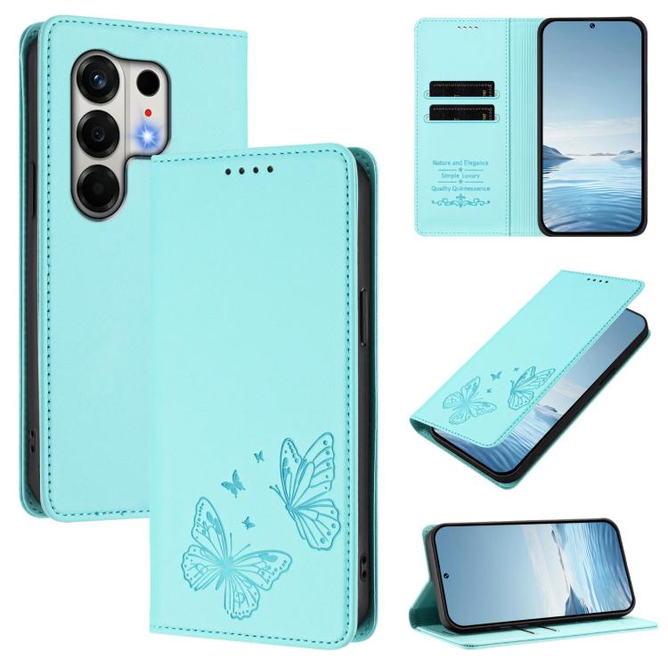 Strong Magnetic Dual Butterfly RFID Vegan Leather Phone Case, For Tecno Camon 50 Pro 4G, For Tecno Camon 50 4G, For Tecno Spark Go 3, For Tecno Spark Go 5G 2025 / Spark 40 5G, For Tecno Pova Slim / Tecno Spark Slim, For Tecno Spark 40C                 ...