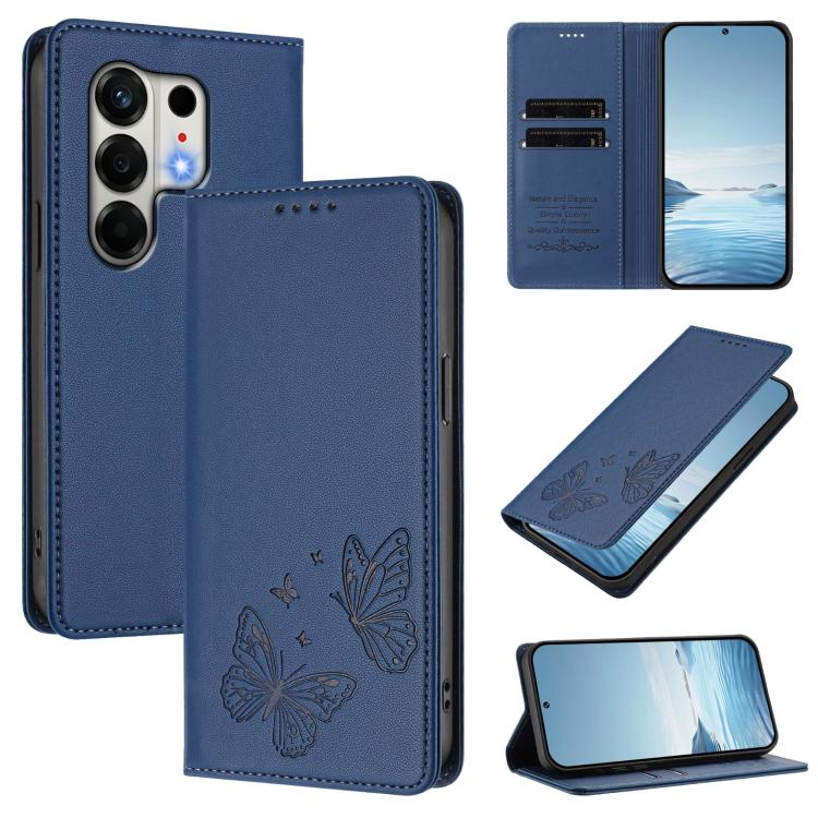 Strong Magnetic Dual Butterfly RFID Vegan Leather Phone Case, For Tecno Camon 50 Pro 4G, For Tecno Camon 50 4G, For Tecno Spark Go 3, For Tecno Spark Go 5G 2025 / Spark 40 5G, For Tecno Pova Slim / Tecno Spark Slim, For Tecno Spark 40C                 ...