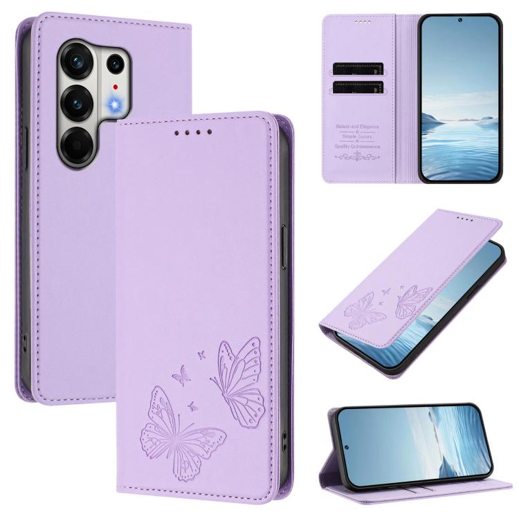 Strong Magnetic Dual Butterfly RFID Vegan Leather Phone Case, For Tecno Camon 50 Pro 4G, For Tecno Camon 50 4G, For Tecno Spark Go 3, For Tecno Spark Go 5G 2025 / Spark 40 5G, For Tecno Pova Slim / Tecno Spark Slim, For Tecno Spark 40C                 ...