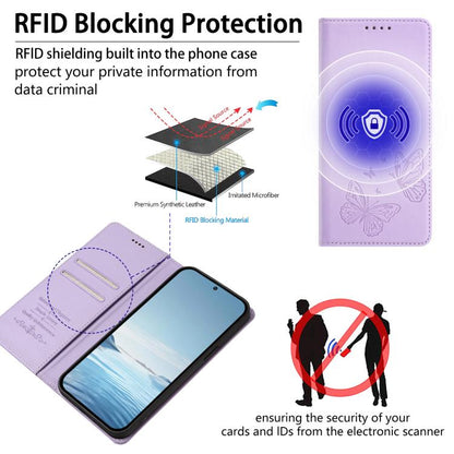 Strong Magnetic Dual Butterfly RFID Vegan Leather Phone Case, For Tecno Camon 50 Pro 4G, For Tecno Camon 50 4G, For Tecno Spark Go 3, For Tecno Spark Go 5G 2025 / Spark 40 5G, For Tecno Pova Slim / Tecno Spark Slim, For Tecno Spark 40C                 ...