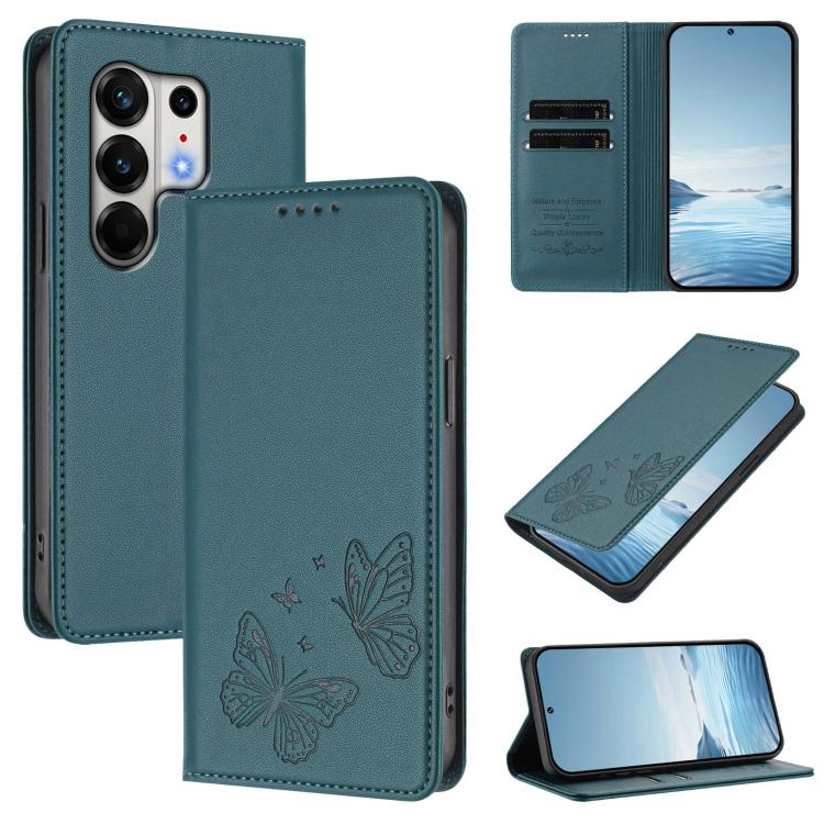 Strong Magnetic Dual Butterfly RFID Vegan Leather Phone Case, For Tecno Camon 50 Pro 4G, For Tecno Camon 50 4G, For Tecno Spark Go 3, For Tecno Spark Go 5G 2025 / Spark 40 5G, For Tecno Pova Slim / Tecno Spark Slim, For Tecno Spark 40C                 ...