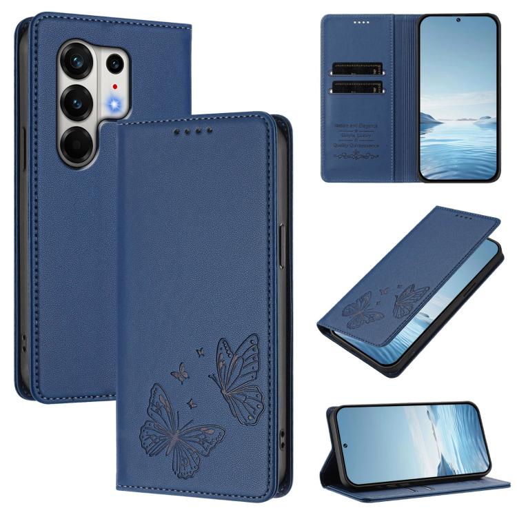 Strong Magnetic Dual Butterfly RFID Vegan Leather Phone Case, For Tecno Camon 50 Pro 4G, For Tecno Camon 50 4G, For Tecno Spark Go 3, For Tecno Spark Go 5G 2025 / Spark 40 5G, For Tecno Pova Slim / Tecno Spark Slim, For Tecno Spark 40C                 ...