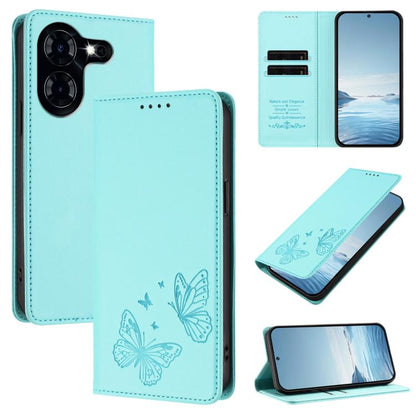 Strong Magnetic Dual Butterfly RFID Vegan Leather Phone Case, For Tecno Pova 6 / Pova 6 Pro, For Tecno Camon 30 Pro, For Tecno Camon 30 4G / Camon 30 5G, For Tecno Spark 20 Pro+, For Tecno Spark 20 / Spark 20C / Spark Go 2024, For Tecno Pova 5 Pro     ...
