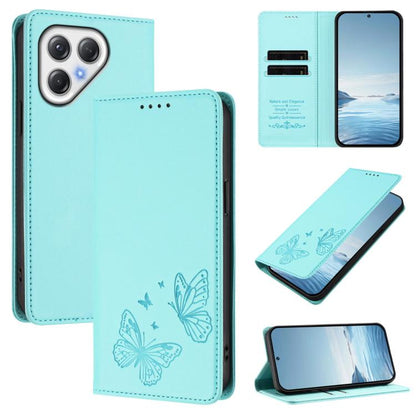 Strong Magnetic Dual Butterfly RFID Vegan Leather Phone Case, For Tecno Camon 50 Pro 4G, For Tecno Camon 50 4G, For Tecno Spark Go 3, For Tecno Spark Go 5G 2025 / Spark 40 5G, For Tecno Pova Slim / Tecno Spark Slim, For Tecno Spark 40C                 ...