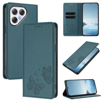 Strong Magnetic Dual Butterfly RFID Vegan Leather Phone Case, For Tecno Camon 50 Pro 4G, For Tecno Camon 50 4G, For Tecno Spark Go 3, For Tecno Spark Go 5G 2025 / Spark 40 5G, For Tecno Pova Slim / Tecno Spark Slim, For Tecno Spark 40C                 ...