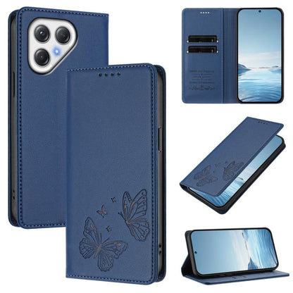 Strong Magnetic Dual Butterfly RFID Vegan Leather Phone Case, For Tecno Camon 50 Pro 4G, For Tecno Camon 50 4G, For Tecno Spark Go 3, For Tecno Spark Go 5G 2025 / Spark 40 5G, For Tecno Pova Slim / Tecno Spark Slim, For Tecno Spark 40C                 ...
