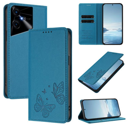 Strong Magnetic Dual Butterfly RFID Vegan Leather Phone Case, For Tecno Pova 6 / Pova 6 Pro, For Tecno Camon 30 Pro, For Tecno Camon 30 4G / Camon 30 5G, For Tecno Spark 20 Pro+, For Tecno Spark 20 / Spark 20C / Spark Go 2024, For Tecno Pova 5 Pro     ...