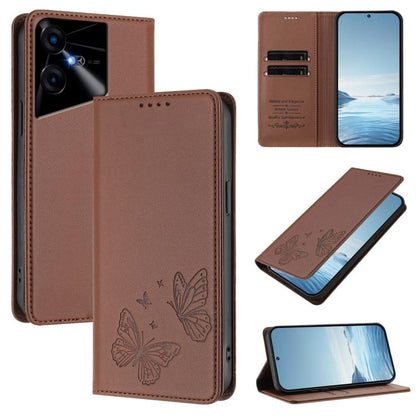 Strong Magnetic Dual Butterfly RFID Vegan Leather Phone Case, For Tecno Pova 6 / Pova 6 Pro, For Tecno Camon 30 Pro, For Tecno Camon 30 4G / Camon 30 5G, For Tecno Spark 20 Pro+, For Tecno Spark 20 / Spark 20C / Spark Go 2024, For Tecno Pova 5 Pro     ...