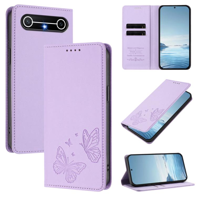 Strong Magnetic Dual Butterfly RFID Vegan Leather Phone Case, For Tecno Camon 50 Pro 4G, For Tecno Camon 50 4G, For Tecno Spark Go 3, For Tecno Spark Go 5G 2025 / Spark 40 5G, For Tecno Pova Slim / Tecno Spark Slim, For Tecno Spark 40C                 ...