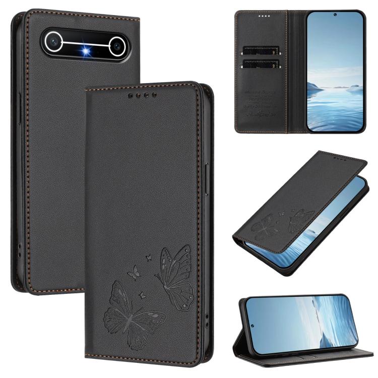 Strong Magnetic Dual Butterfly RFID Vegan Leather Phone Case, For Tecno Camon 50 Pro 4G, For Tecno Camon 50 4G, For Tecno Spark Go 3, For Tecno Spark Go 5G 2025 / Spark 40 5G, For Tecno Pova Slim / Tecno Spark Slim, For Tecno Spark 40C                 ...