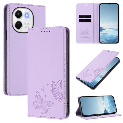 Strong Magnetic Dual Butterfly RFID Vegan Leather Phone Case, For Tecno Spark 30 5G / Pova 6 Neo 5G, For Tecno Pova 6 Neo 5G / Spark 30 5G, For Tecno Spark 30 Pro, For Tecno Spark 30 4G, For Tecno Spark 30C, For Tecno Spark 20 Pro 5G                   ...