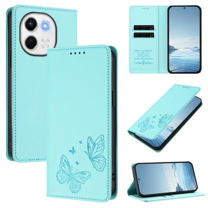Strong Magnetic Dual Butterfly RFID Vegan Leather Phone Case, For Tecno Spark 30 5G / Pova 6 Neo 5G, For Tecno Pova 6 Neo 5G / Spark 30 5G, For Tecno Spark 30 Pro, For Tecno Spark 30 4G, For Tecno Spark 30C, For Tecno Spark 20 Pro 5G                   ...