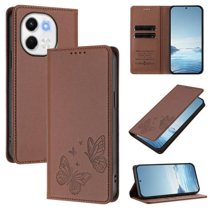Strong Magnetic Dual Butterfly RFID Vegan Leather Phone Case, For Tecno Spark 30 5G / Pova 6 Neo 5G, For Tecno Pova 6 Neo 5G / Spark 30 5G, For Tecno Spark 30 Pro, For Tecno Spark 30 4G, For Tecno Spark 30C, For Tecno Spark 20 Pro 5G                   ...