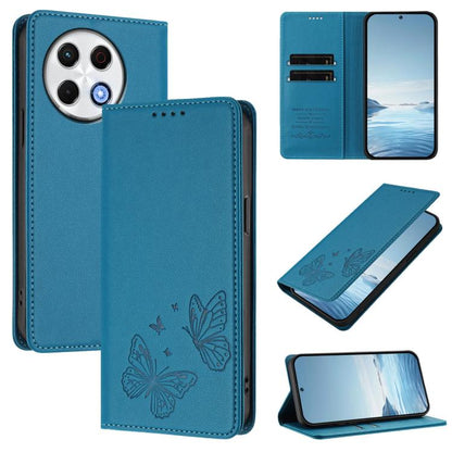 Strong Magnetic Dual Butterfly RFID Vegan Leather Phone Case, For Tecno Spark 30 5G / Pova 6 Neo 5G, For Tecno Pova 6 Neo 5G / Spark 30 5G, For Tecno Spark 30 Pro, For Tecno Spark 30 4G, For Tecno Spark 30C, For Tecno Spark 20 Pro 5G                   ...