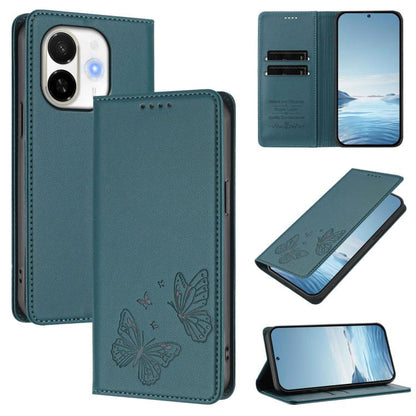 Strong Magnetic Dual Butterfly RFID Vegan Leather Phone Case, For Tecno Spark 40 Pro 4G, For Tecno Spark 40 4G, For Tecno Pova 7 Ultra 5G, For Tecno Pop 9 4G / Spark Go 1 / Spark Go 1S, For Tecno Camon 40 Pro 4G, For Tecno Camon 40 Premier             ...