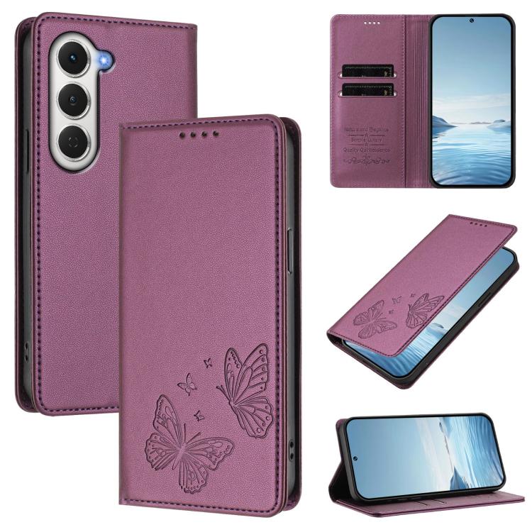 Strong Magnetic Dual Butterfly RFID Vegan Leather Phone Case, For Tecno Spark 40 Pro 4G, For Tecno Spark 40 4G, For Tecno Pova 7 Ultra 5G, For Tecno Pop 9 4G / Spark Go 1 / Spark Go 1S, For Tecno Camon 40 Pro 4G, For Tecno Camon 40 Premier             ...