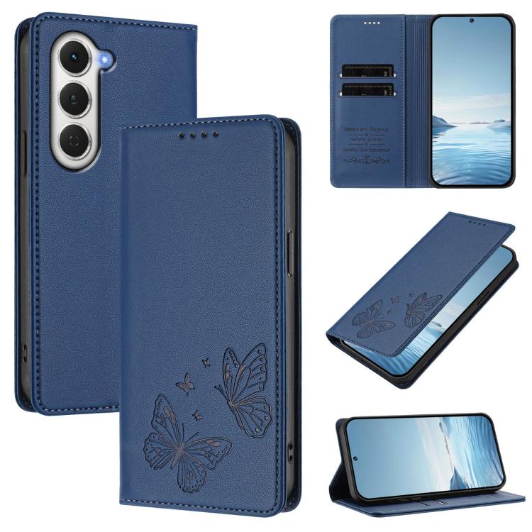 Strong Magnetic Dual Butterfly RFID Vegan Leather Phone Case, For Tecno Spark 40 Pro 4G, For Tecno Spark 40 4G, For Tecno Pova 7 Ultra 5G, For Tecno Pop 9 4G / Spark Go 1 / Spark Go 1S, For Tecno Camon 40 Pro 4G, For Tecno Camon 40 Premier             ...