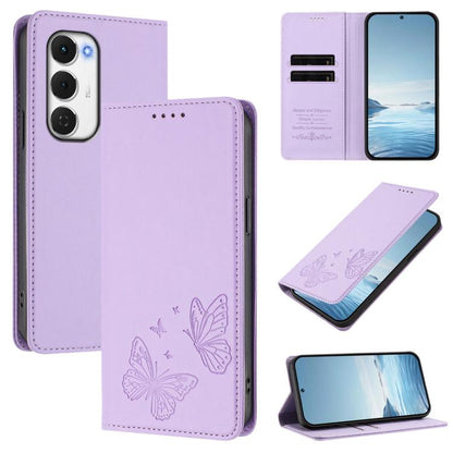 Strong Magnetic Dual Butterfly RFID Vegan Leather Phone Case, For Tecno Camon 50 Pro 4G, For Tecno Camon 50 4G, For Tecno Spark Go 3, For Tecno Spark Go 5G 2025 / Spark 40 5G, For Tecno Pova Slim / Tecno Spark Slim, For Tecno Spark 40C                 ...