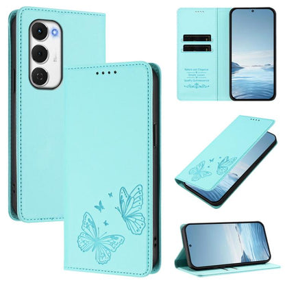 Strong Magnetic Dual Butterfly RFID Vegan Leather Phone Case, For Tecno Camon 50 Pro 4G, For Tecno Camon 50 4G, For Tecno Spark Go 3, For Tecno Spark Go 5G 2025 / Spark 40 5G, For Tecno Pova Slim / Tecno Spark Slim, For Tecno Spark 40C                 ...