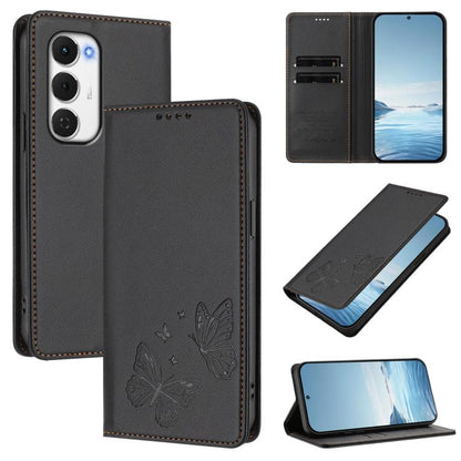 Strong Magnetic Dual Butterfly RFID Vegan Leather Phone Case, For Tecno Camon 50 Pro 4G, For Tecno Camon 50 4G, For Tecno Spark Go 3, For Tecno Spark Go 5G 2025 / Spark 40 5G, For Tecno Pova Slim / Tecno Spark Slim, For Tecno Spark 40C                 ...