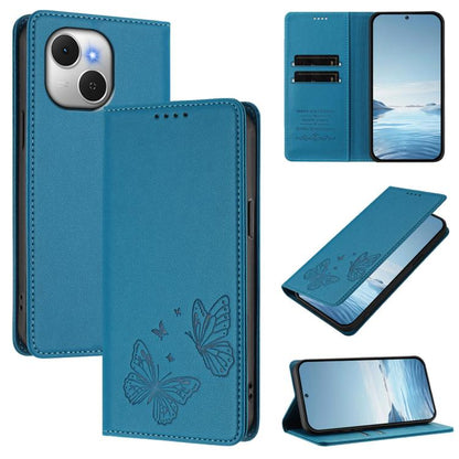 Strong Magnetic Dual Butterfly RFID Vegan Leather Phone Case, For Tecno Camon 50 Pro 4G, For Tecno Camon 50 4G, For Tecno Spark Go 3, For Tecno Spark Go 5G 2025 / Spark 40 5G, For Tecno Pova Slim / Tecno Spark Slim, For Tecno Spark 40C                 ...