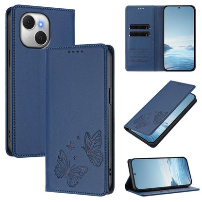 Strong Magnetic Dual Butterfly RFID Vegan Leather Phone Case, For Tecno Camon 50 Pro 4G, For Tecno Camon 50 4G, For Tecno Spark Go 3, For Tecno Spark Go 5G 2025 / Spark 40 5G, For Tecno Pova Slim / Tecno Spark Slim, For Tecno Spark 40C                 ...