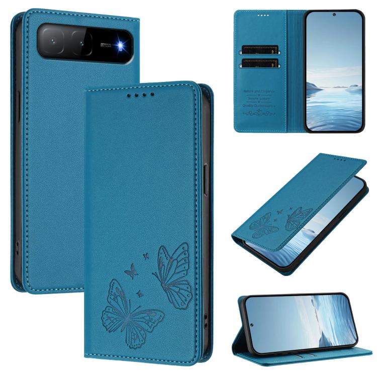 Strong Magnetic Dual Butterfly RFID Vegan Leather Phone Case, For Tecno Camon 50 Pro 4G, For Tecno Camon 50 4G, For Tecno Spark Go 3, For Tecno Spark Go 5G 2025 / Spark 40 5G, For Tecno Pova Slim / Tecno Spark Slim, For Tecno Spark 40C                 ...