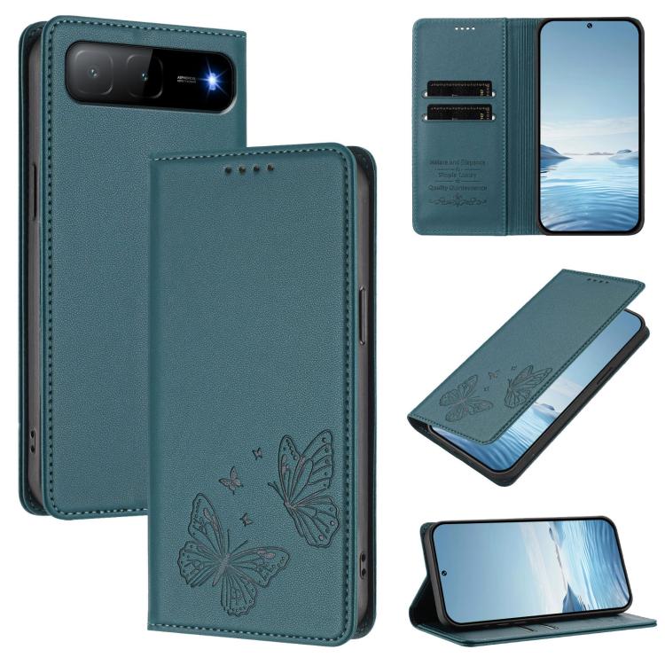 Strong Magnetic Dual Butterfly RFID Vegan Leather Phone Case, For Tecno Camon 50 Pro 4G, For Tecno Camon 50 4G, For Tecno Spark Go 3, For Tecno Spark Go 5G 2025 / Spark 40 5G, For Tecno Pova Slim / Tecno Spark Slim, For Tecno Spark 40C                 ...