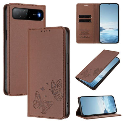 Strong Magnetic Dual Butterfly RFID Vegan Leather Phone Case, For Tecno Camon 50 Pro 4G, For Tecno Camon 50 4G, For Tecno Spark Go 3, For Tecno Spark Go 5G 2025 / Spark 40 5G, For Tecno Pova Slim / Tecno Spark Slim, For Tecno Spark 40C                 ...