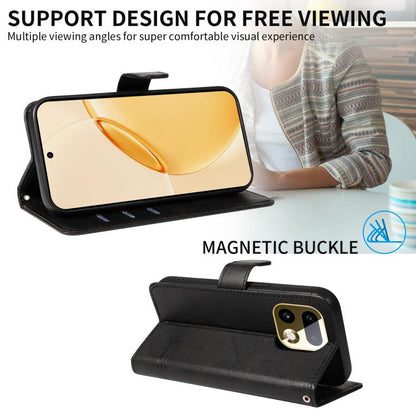 T-type Stitch Leather Phone Case, For Realme 16 Pro+ 5G Global, For Realme 16 Pro 5G Global