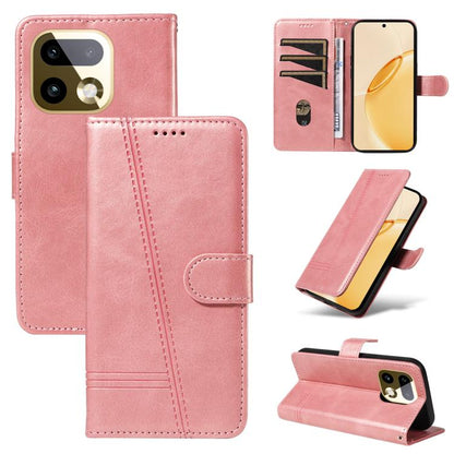 T-type Stitch Leather Phone Case, For Realme 16 Pro+ 5G Global, For Realme 16 Pro 5G Global