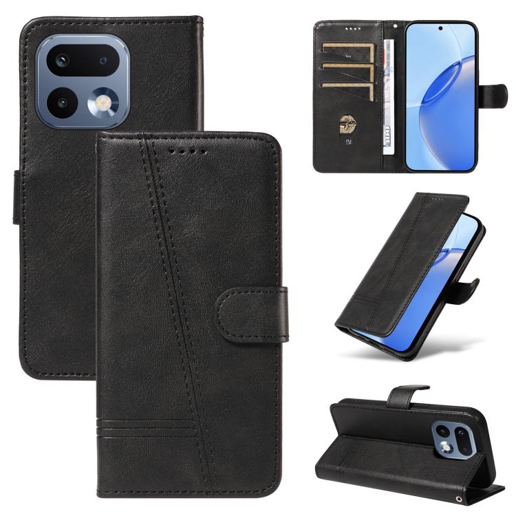 T-type Stitch Leather Phone Case, For Realme 16 Pro+ 5G Global, For Realme 16 Pro 5G Global