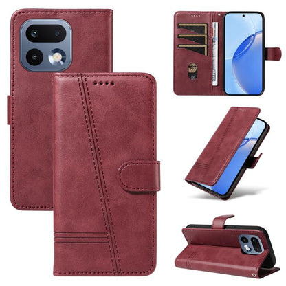 T-type Stitch Leather Phone Case, For Realme 16 Pro+ 5G Global, For Realme 16 Pro 5G Global