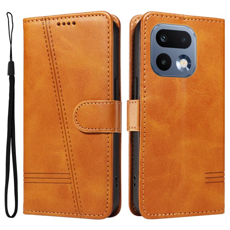 T-type Stitch Leather Phone Case, For Realme 16 Pro+ 5G Global, For Realme 16 Pro 5G Global
