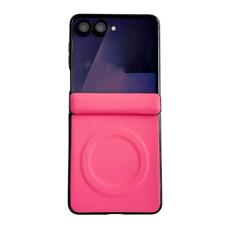 Integrated Magnetic Axis Solid Color Leather Texture Phone Case with Magnetic Ring, For Galaxy Z Fold8 5G, For Samsung Galaxy Z Flip7