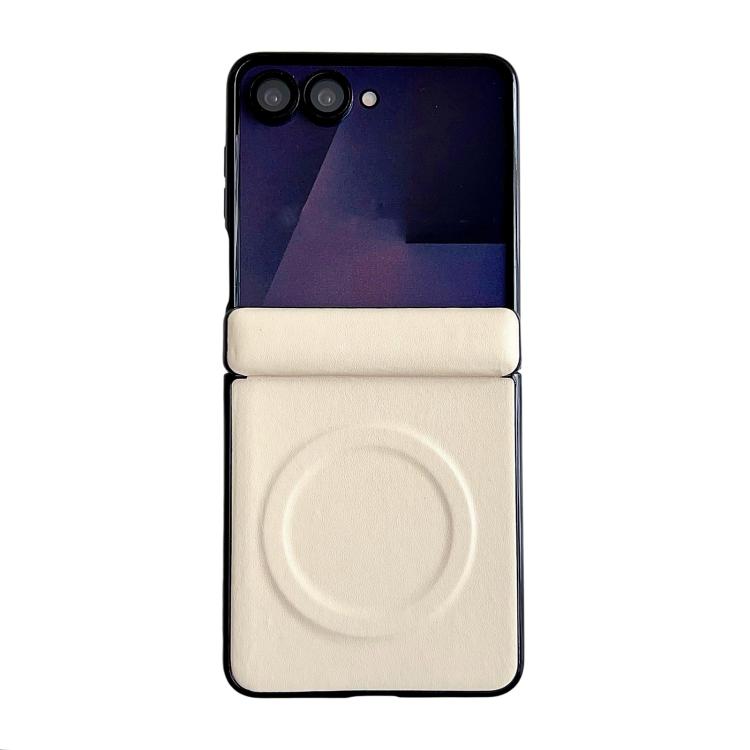 Integrated Magnetic Axis Solid Color Leather Texture Phone Case with Magnetic Ring, For Galaxy Z Fold8 5G, For Samsung Galaxy Z Flip7