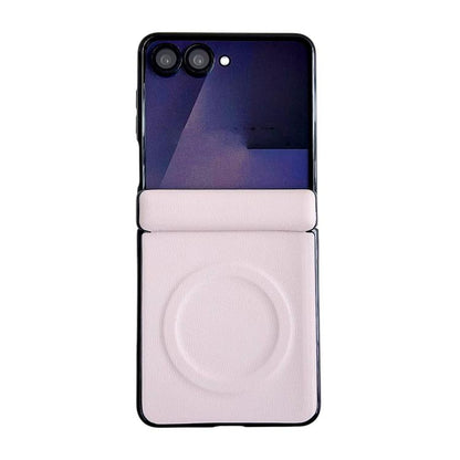 Integrated Magnetic Axis Solid Color Leather Texture Phone Case with Magnetic Ring, For Galaxy Z Fold8 5G, For Samsung Galaxy Z Flip7